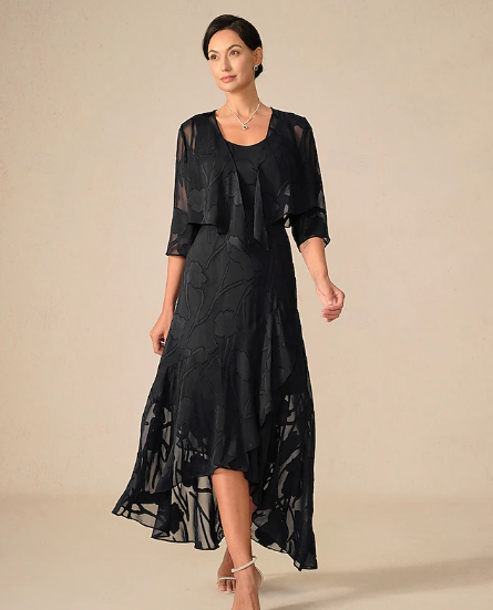 Damen Maxikleid Rüschenkleid Elegantes Hochzeit Hochzeit Gast Abend Party Floral Ärmelloses U Hals Schwarz Sommer Frühling