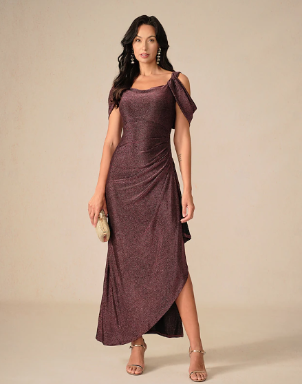 Damen Langes Kleid Maxikleid Partykleid Bodycon Elegant Party Geburtstag Club Regular Fit Schlichte Ärmellose Träger Kastanienbraun Sommer