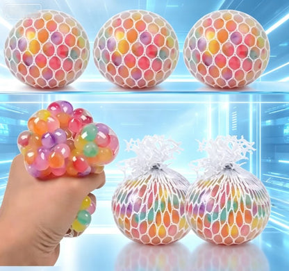 3D Rainbow Squishy Stress Ball - Sensory Fidget Toy for Anxiety Relief & Focus in Adults & Kids