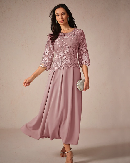 Damen Hochzeit Gast Cocktailkleid Maxikleid Kontrast Spitze Party Elegant Formal V Hals Hellgrün Farbe