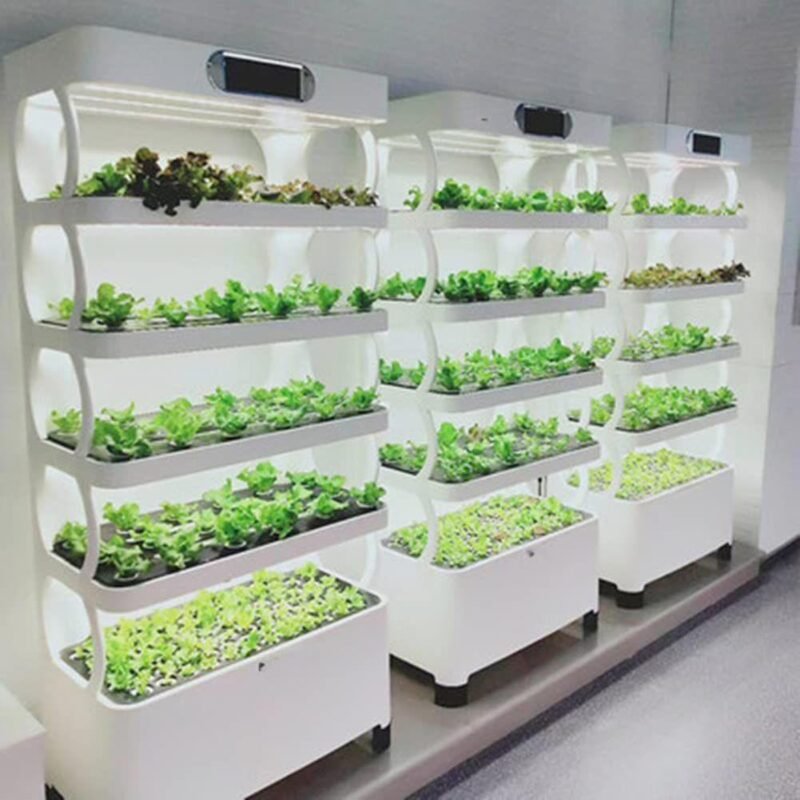5 Floors Hydroponics Tower, Plant Vertical Hydroponics with LED Grow Light,for Home Office Bedroom